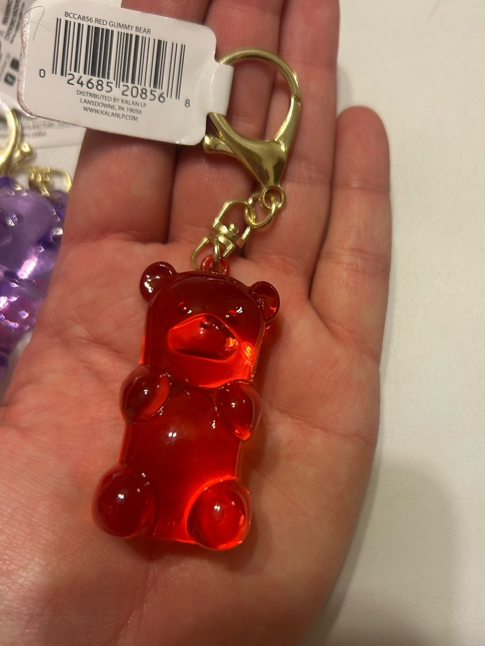 NWT Large Gummy Bear Acrylic Bag Charm Keychain – Choose Your Color - Picture 3 of 3